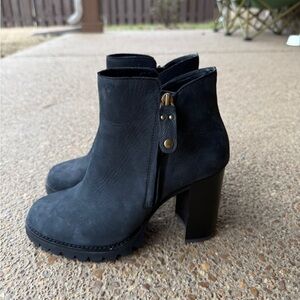 Black Gibson Latimer Ankle Bootie Heels